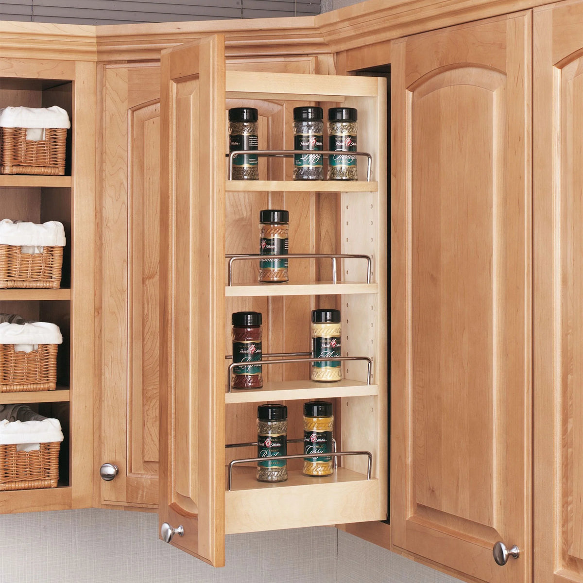 5-Inch Wood Pull Out Wall Cabinet Organizer X94897