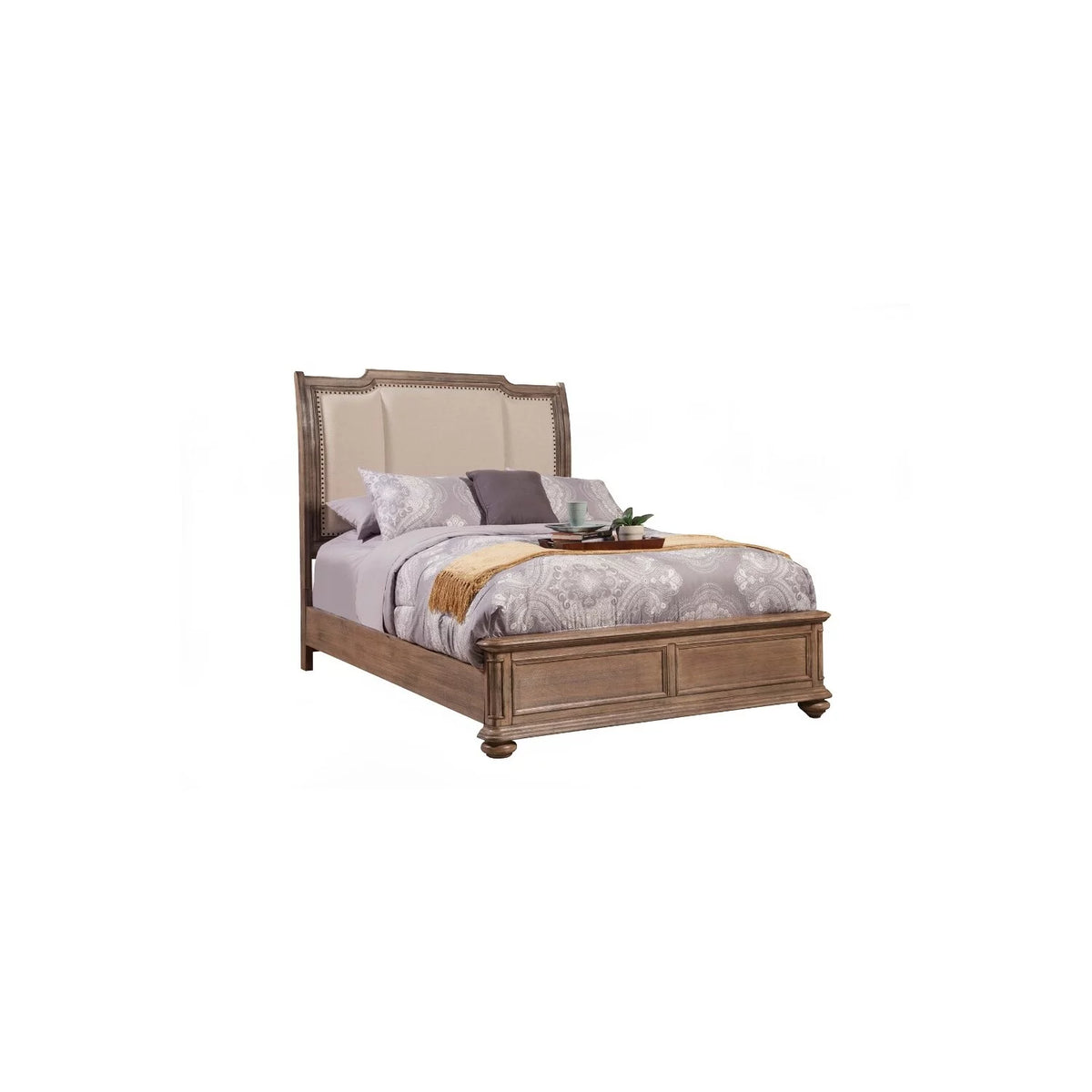 Queen Size Upholstered Sleigh Bed B89560