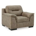 Light Brown Faux Leather Wood Chair S20670