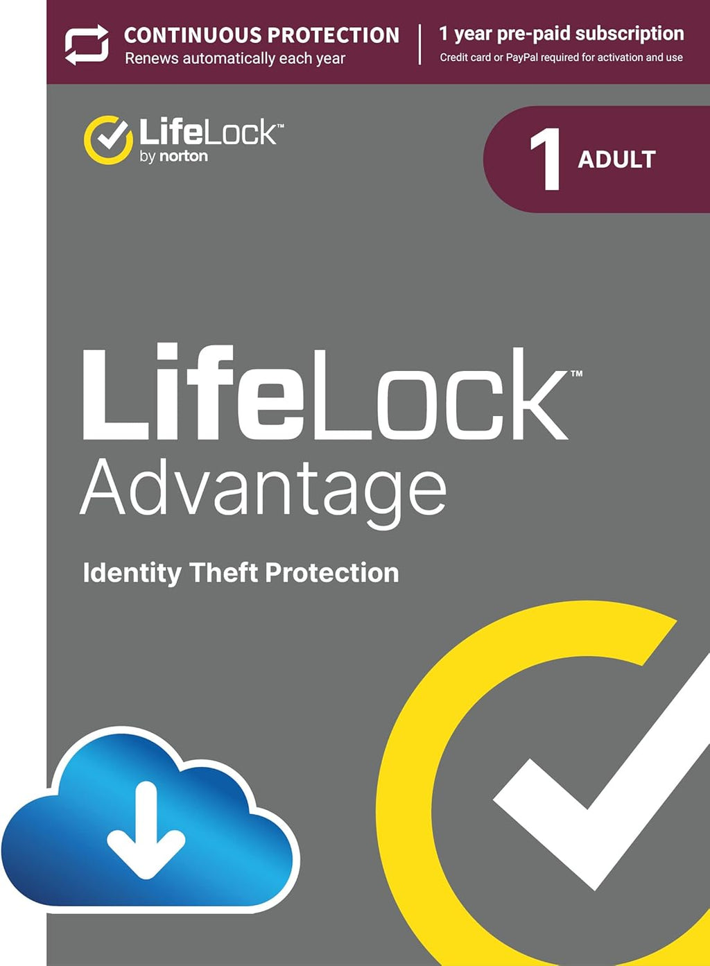Identity Theft Protection, 1 Year Auto-Renewing Subscription D50968