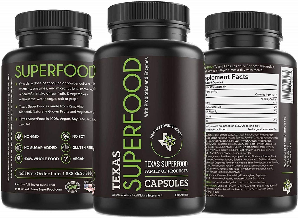 180 Capsules Superfood W81325