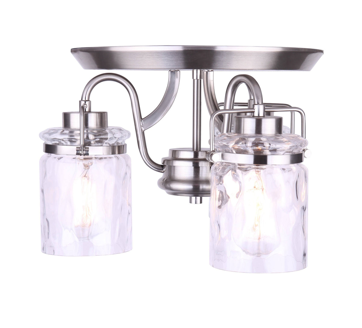 3 Light Semi-Flush Brushed Nickel A850
