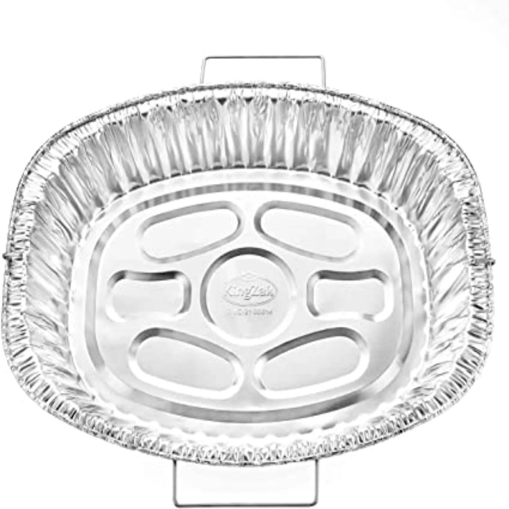 Disposable Aluminum Oval Roaster Pan with Rack W829