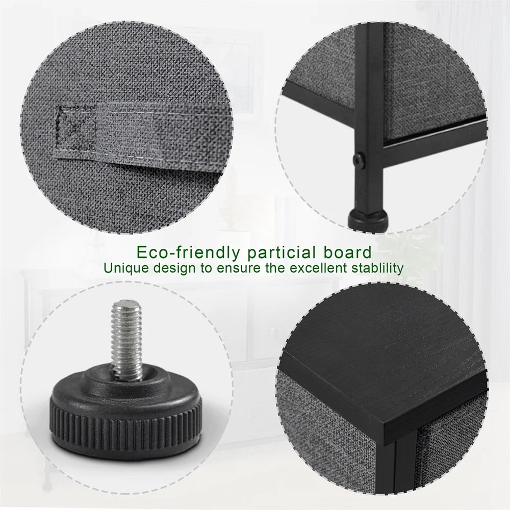 Dark Grey 4 Drawer Fabric Dresser Z5455