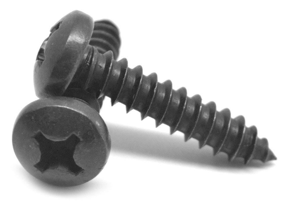 #6-20 x 5/8 Sheet Metal Screw Phillips Pan Head Type AB Low Carbon Steel Black Oxide Pk 10000 Z1007