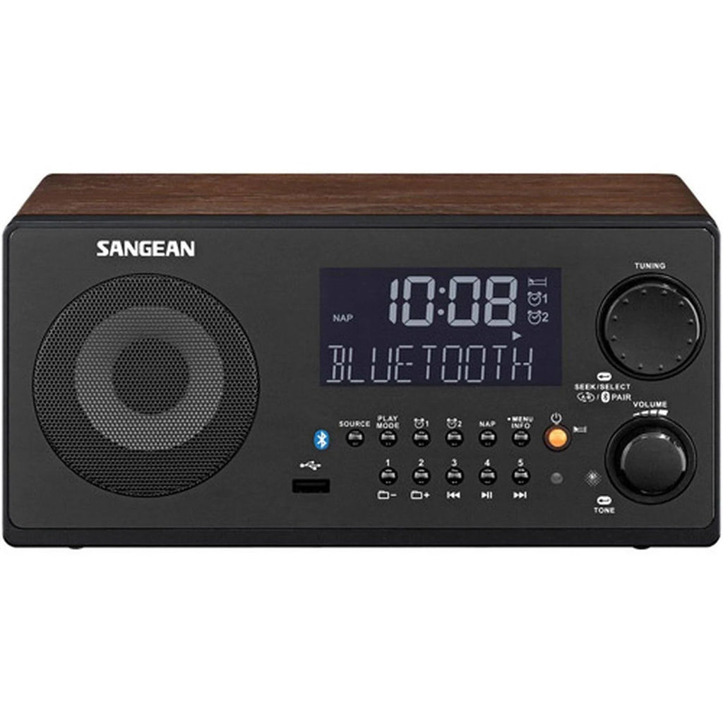 Wooden Case Alarm Clock with LCD Display M88244