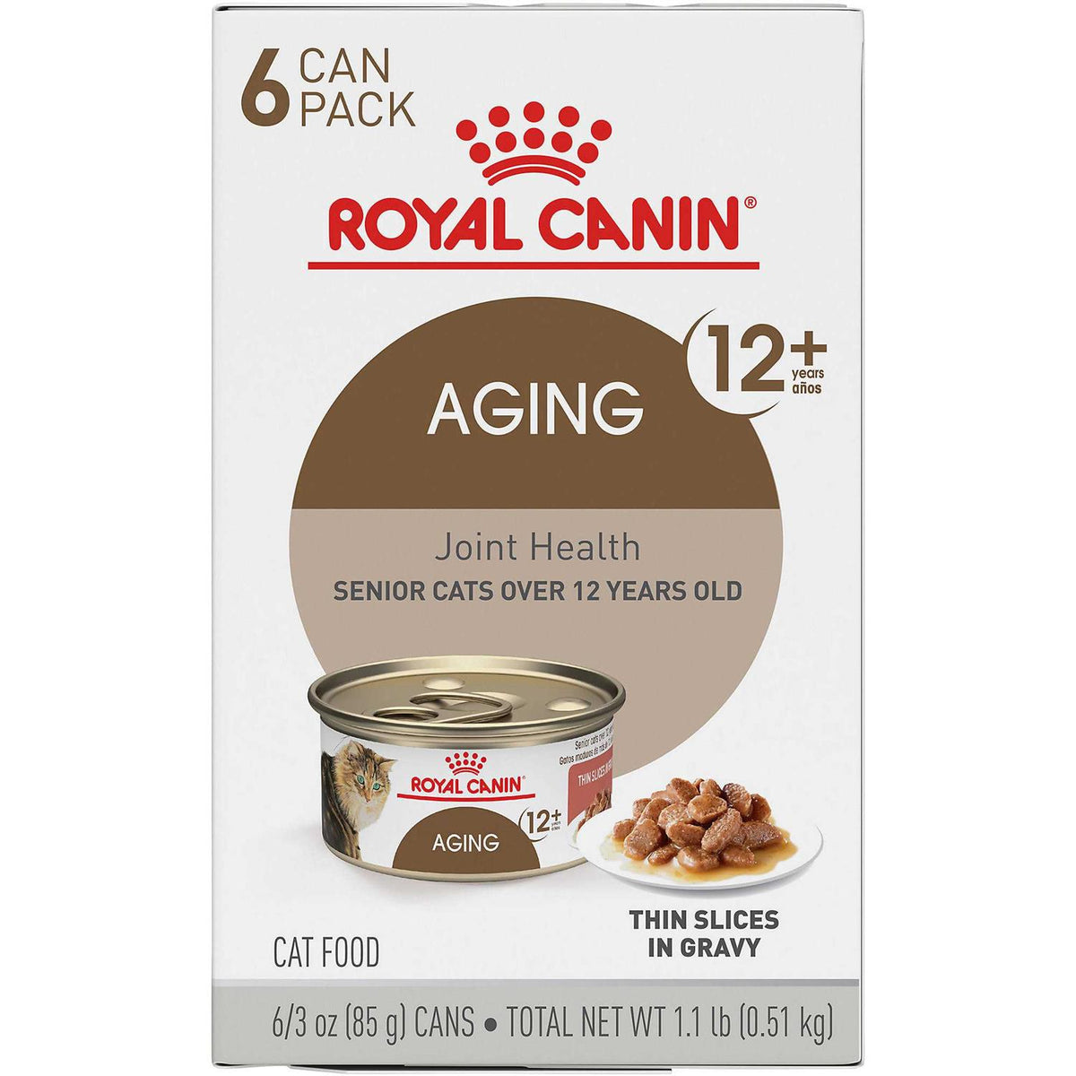 Aging 12+ Thin Slices in Gravy Canned Cat Food C97734