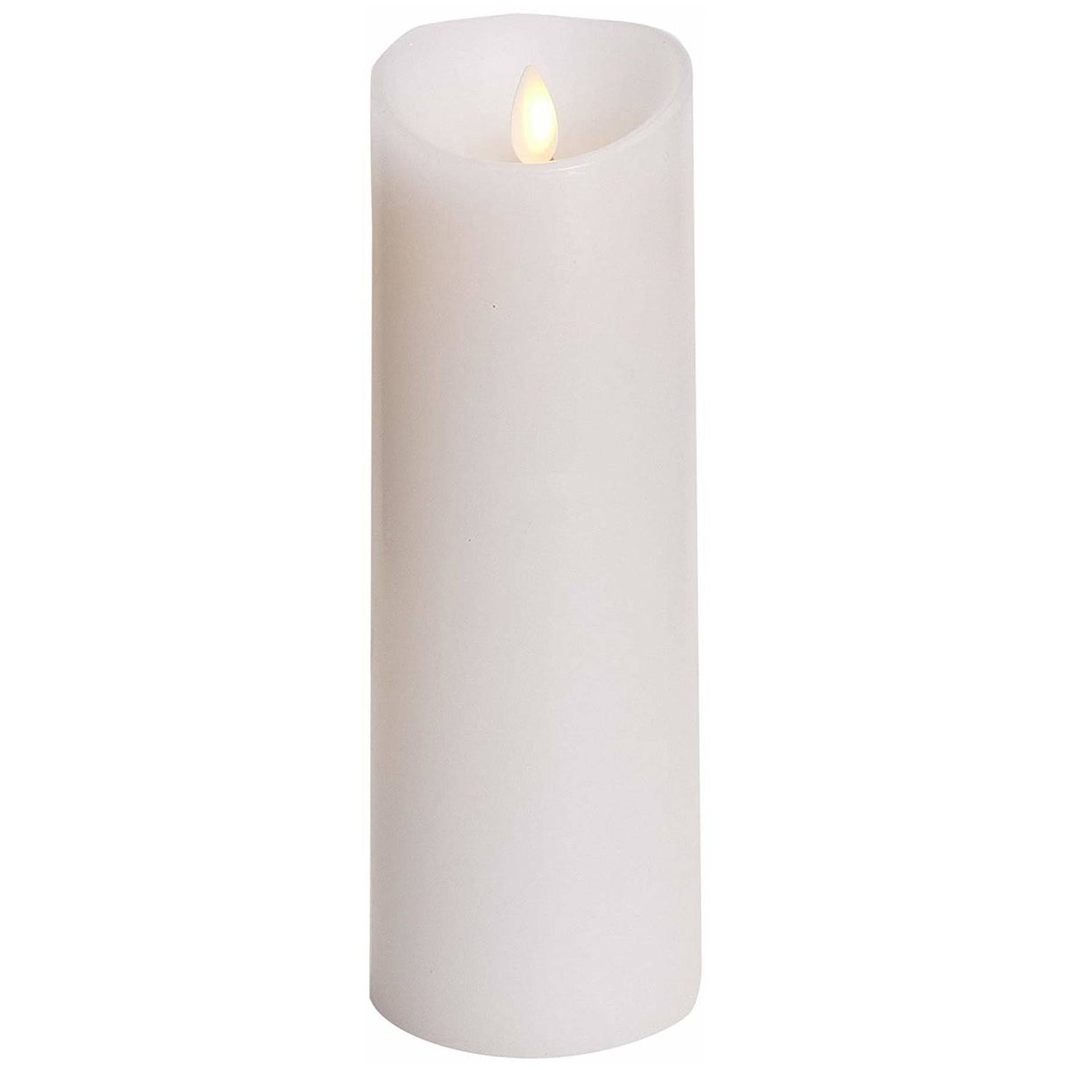 White Unscented Pillar Candle X37068
