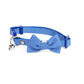Blue Seersucker Breakaway Cat Collar D971