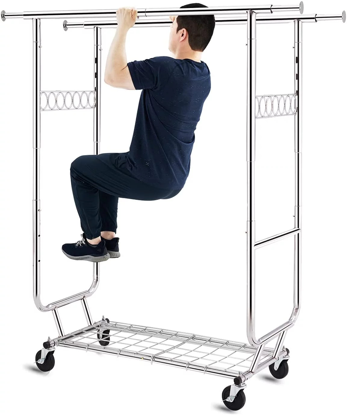 600 lbs Heavy Duty Garment Rack with Shelves T806