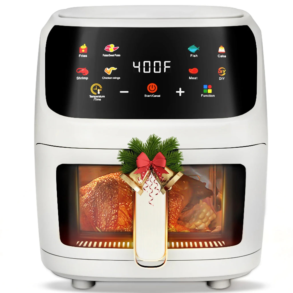 White 7.5QT 8-in-1 Digital Air Fryer Q473