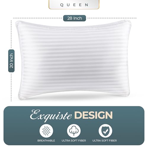 King Size White Set of 2 Bed Pillows T452