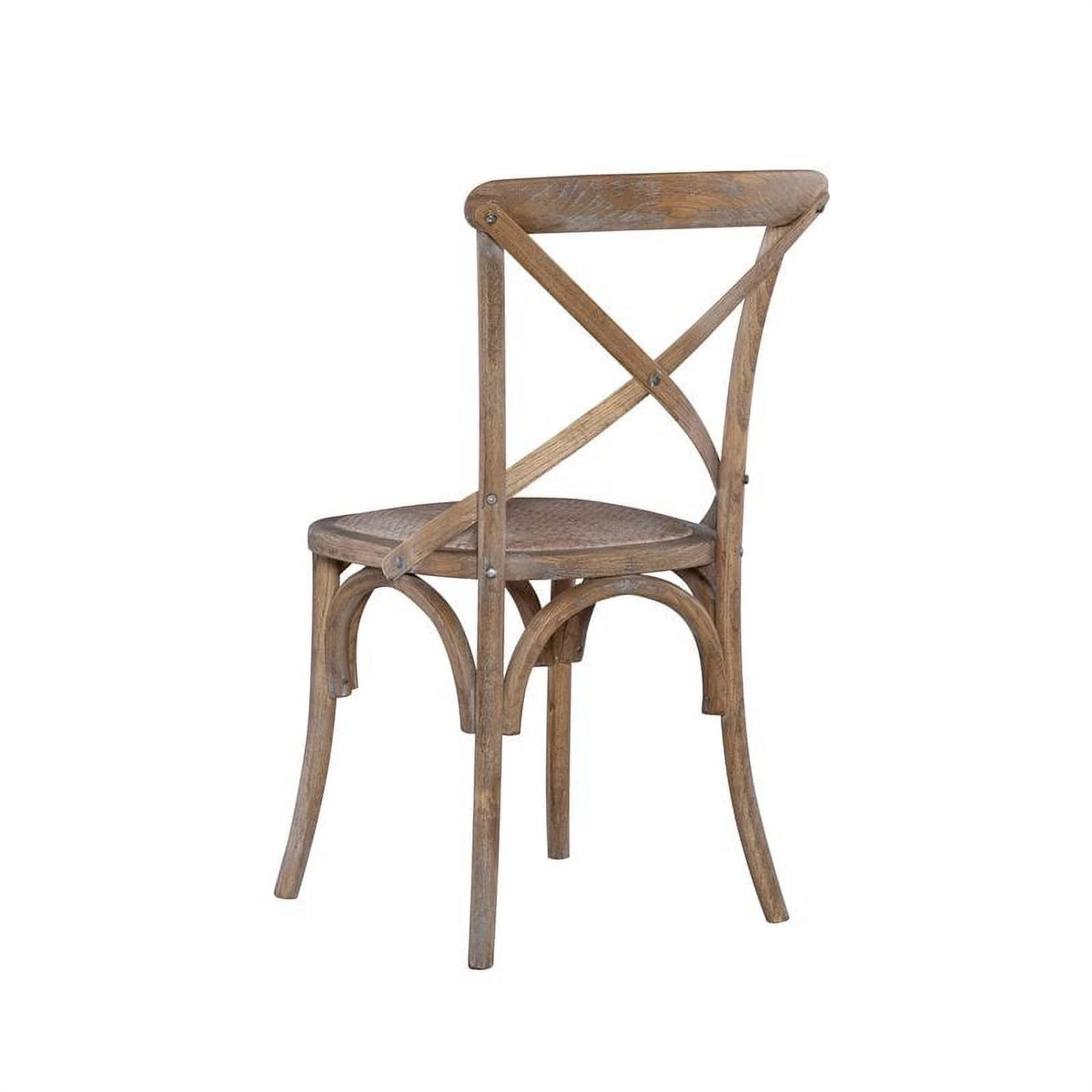 Gray Wash Wood Dining Chairs Set of Two O75688