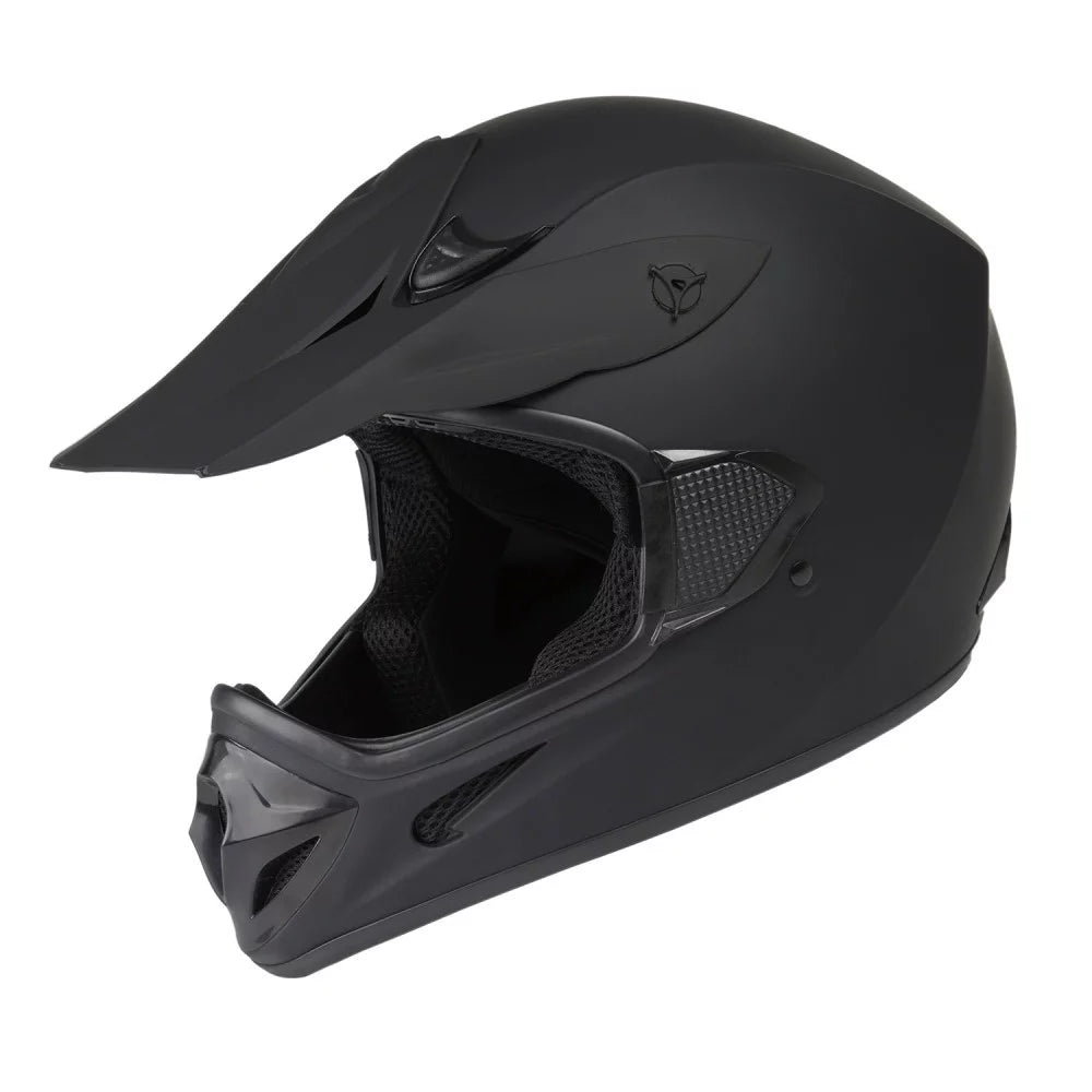 Open Face Helmet DOT Approved Matte Black XL S12420