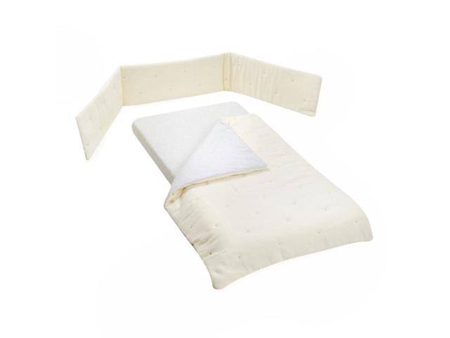 Beige Cotton 3 Piece Crib Bedding Set P81263