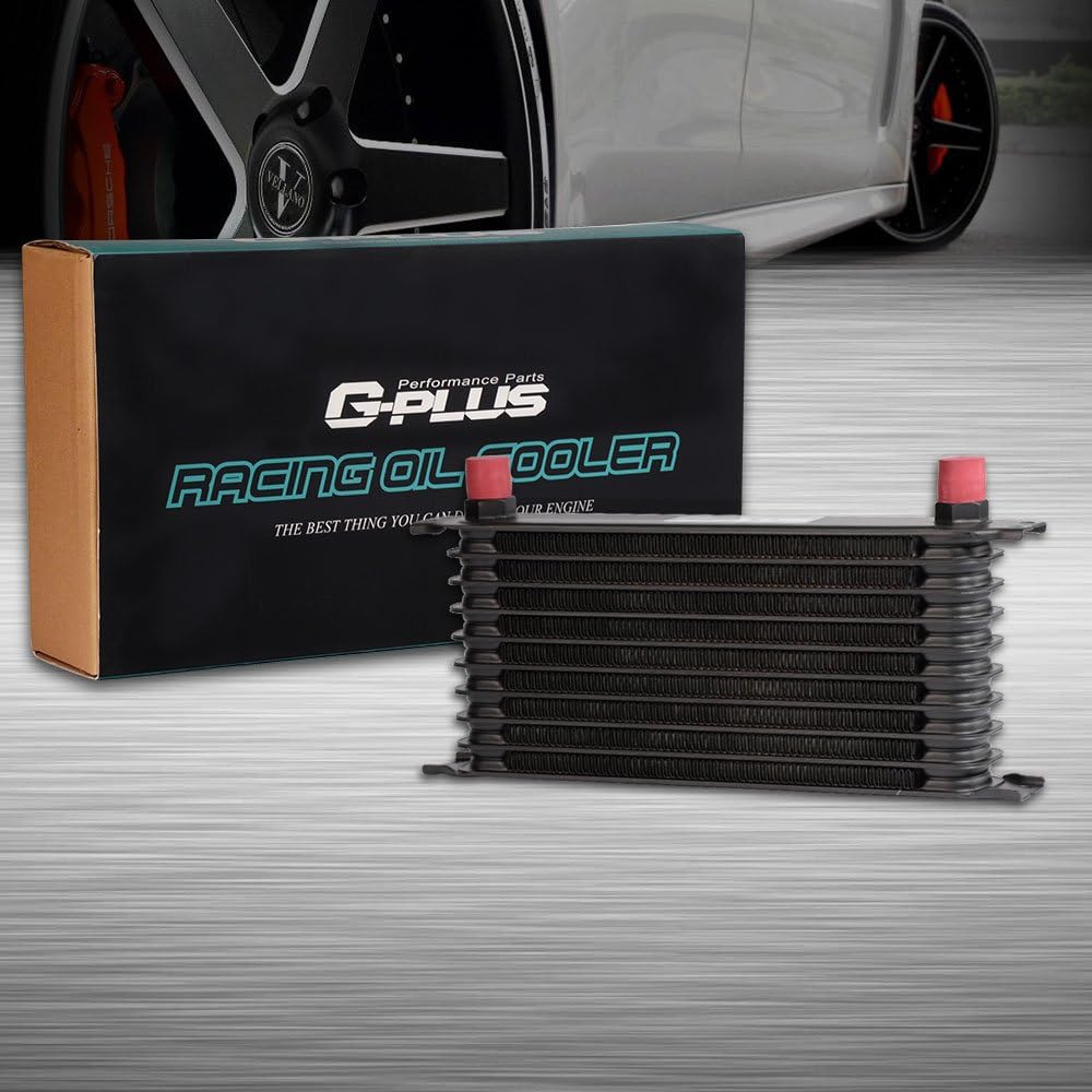 15 Row Aluminum Engine Oil Cooler Black Pack of 2 D1021
