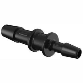 1/4x22 to 5/32x22 Barbed Reduction Coupler, Glass Filled Black Nylon J50259