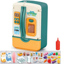 Kids Kitchen Toys Fridge Refrigerator Play Kitchen Set with Accessories Music and Light M73504