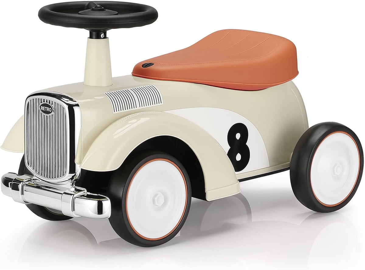Pink Toddler Ride on Car with Limited Steering Wheels and Secret Storage I972
