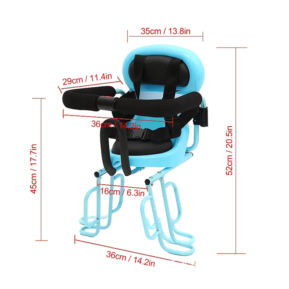 Child Bike Seat Rear Mounted Seat Carrier for Toddlers 6M-6Y Hold up to 77lbs W70004