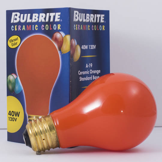 Set of 18 Dimmable Incandescent Light Bulb Ceramic Orange H618