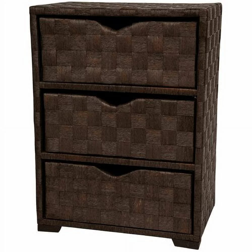 Natural Fiber 3 Drawer Chest of Drawers T1463
