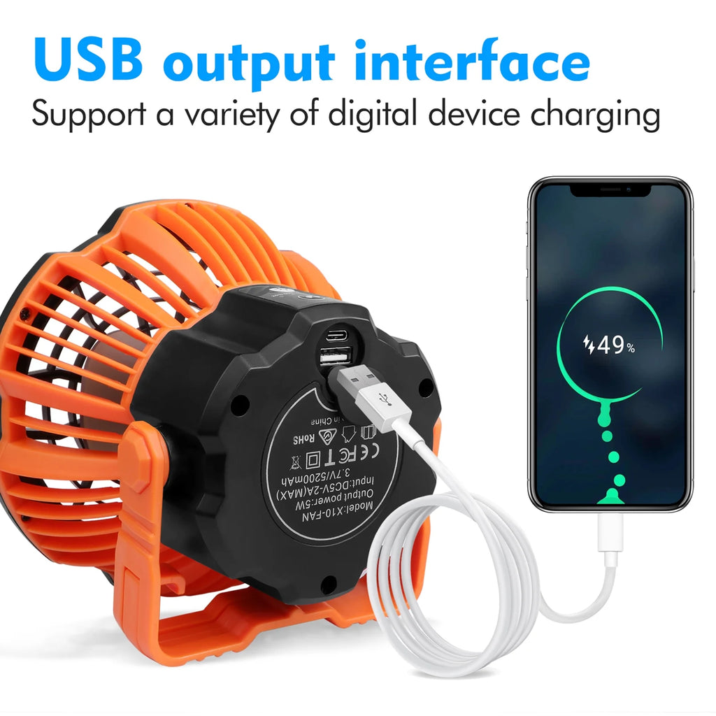 2-in-1 Camping Fan Lantern Power Bank U759899