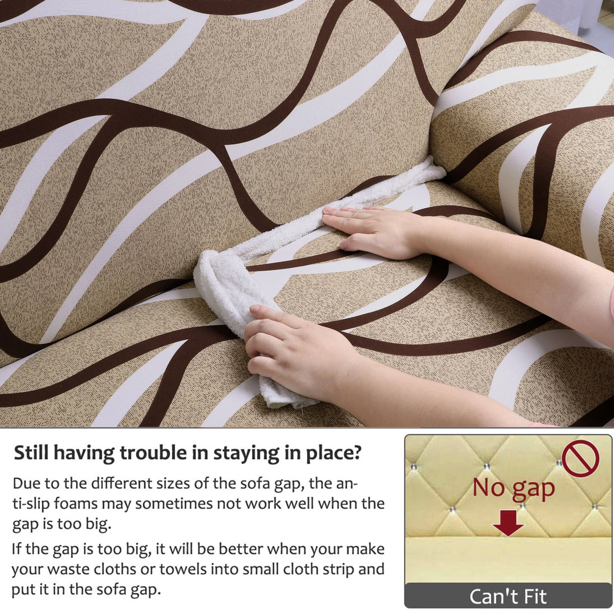 Beige Stretch Sofa Slipcover I905