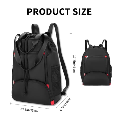 Drawstring Backpack with Shoes Compartment L4455