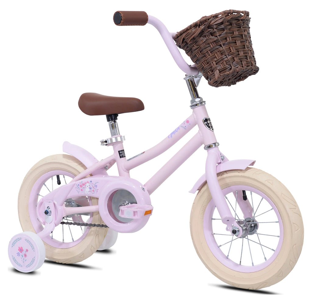 12 in. Pink Girl's Child Bicycle with Front Basket H8128