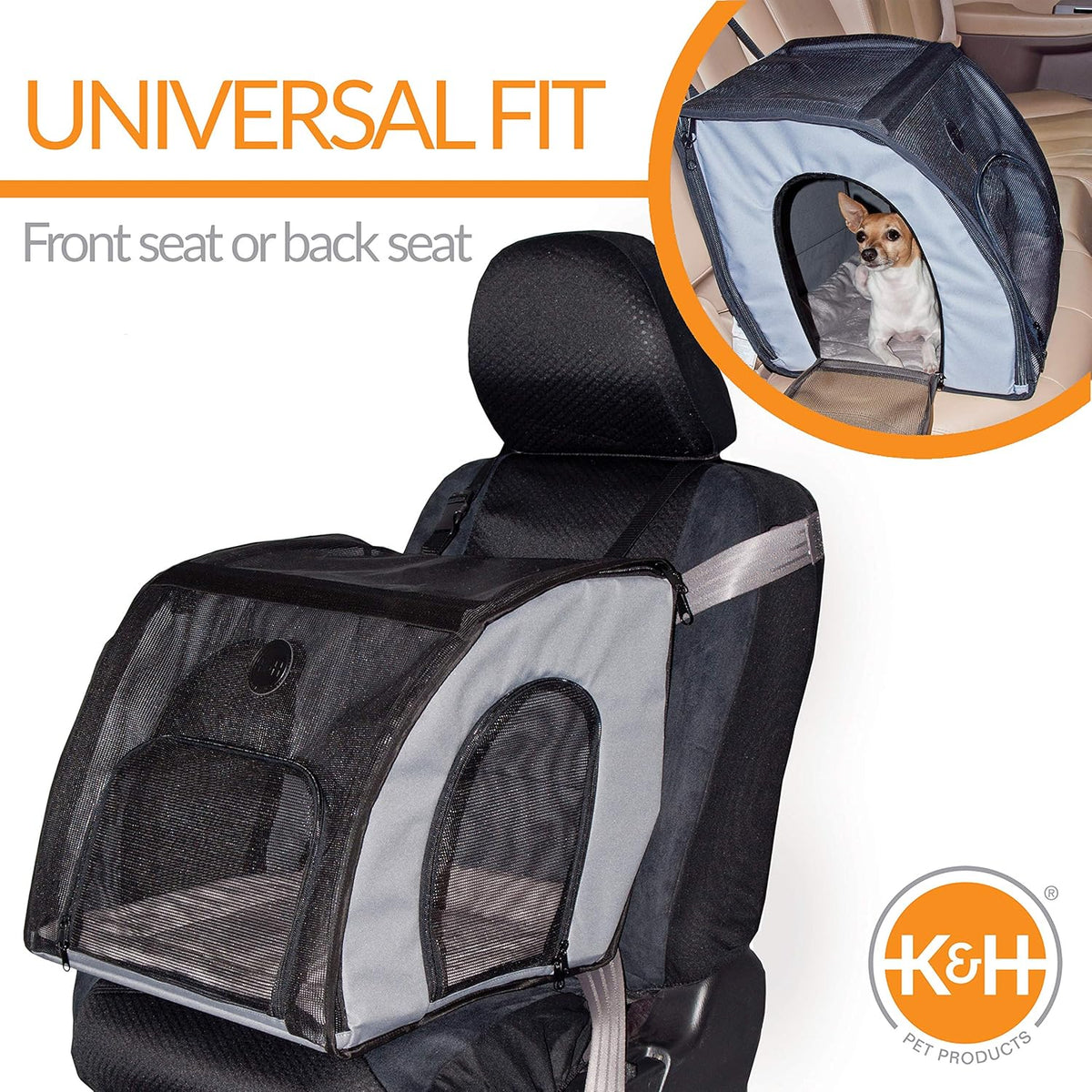 Gray/Black Medium Pet Travel Safety Carrier Pack of 2 R64671