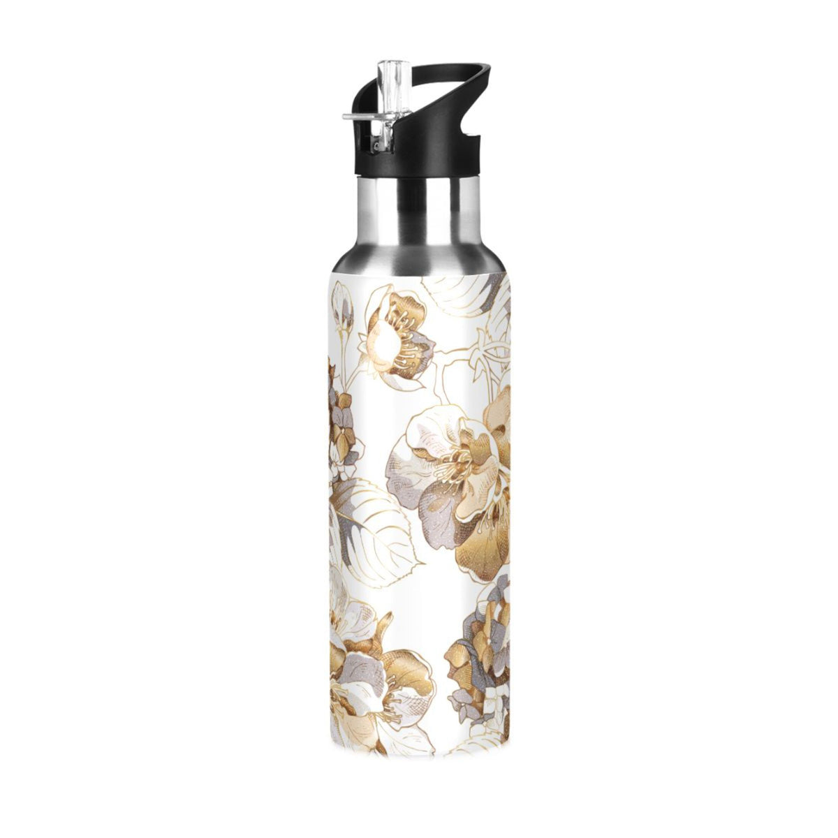 Stainless Steel Insulated Thermos Vacuum Flask with Straw Lid Y661662