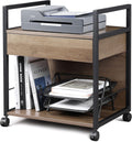 Mobile Printer Stand with Storage Drawer File Cabinet Printer Cart B938784