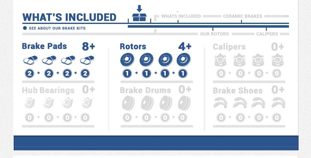 Rotors + Brake Pads + Clips V625324