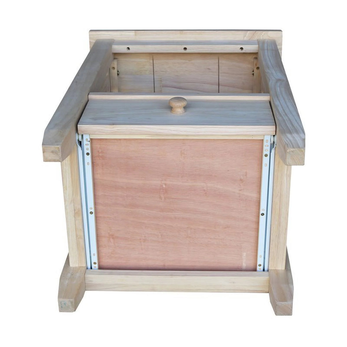 Solid Wood Unfinished End Table with Drawer Y77474