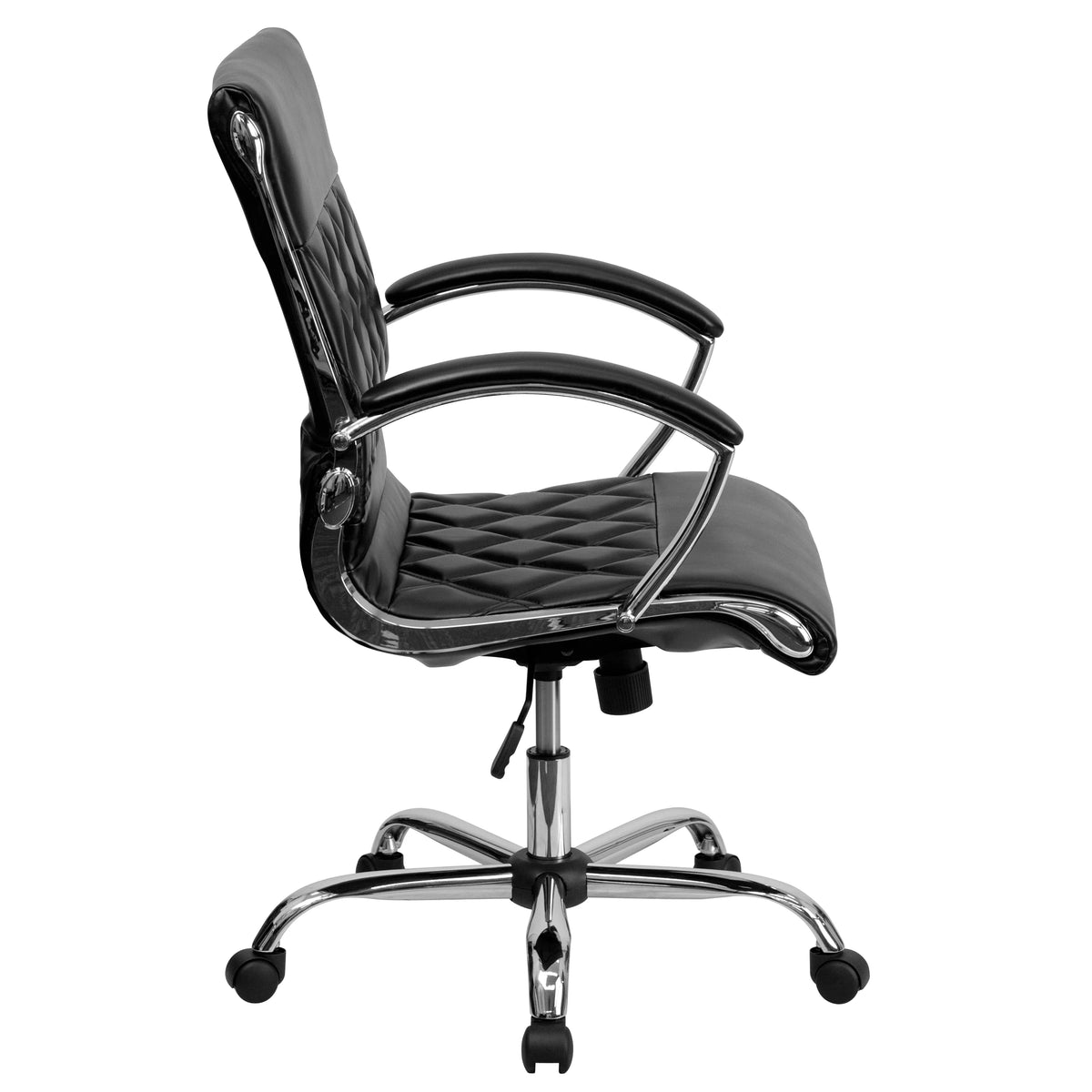 Black Leather Adjustable Swivel Office Chair C97584