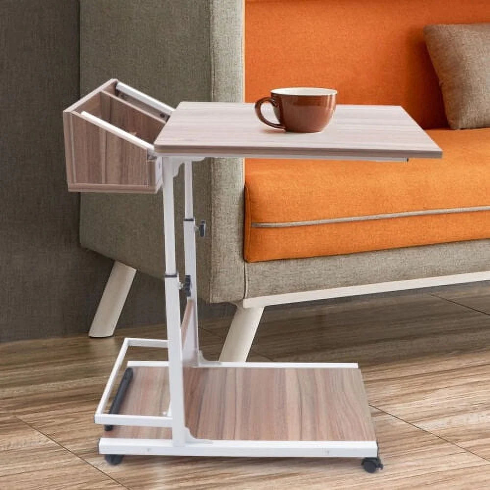 Adjustable C Table with Wheels W803