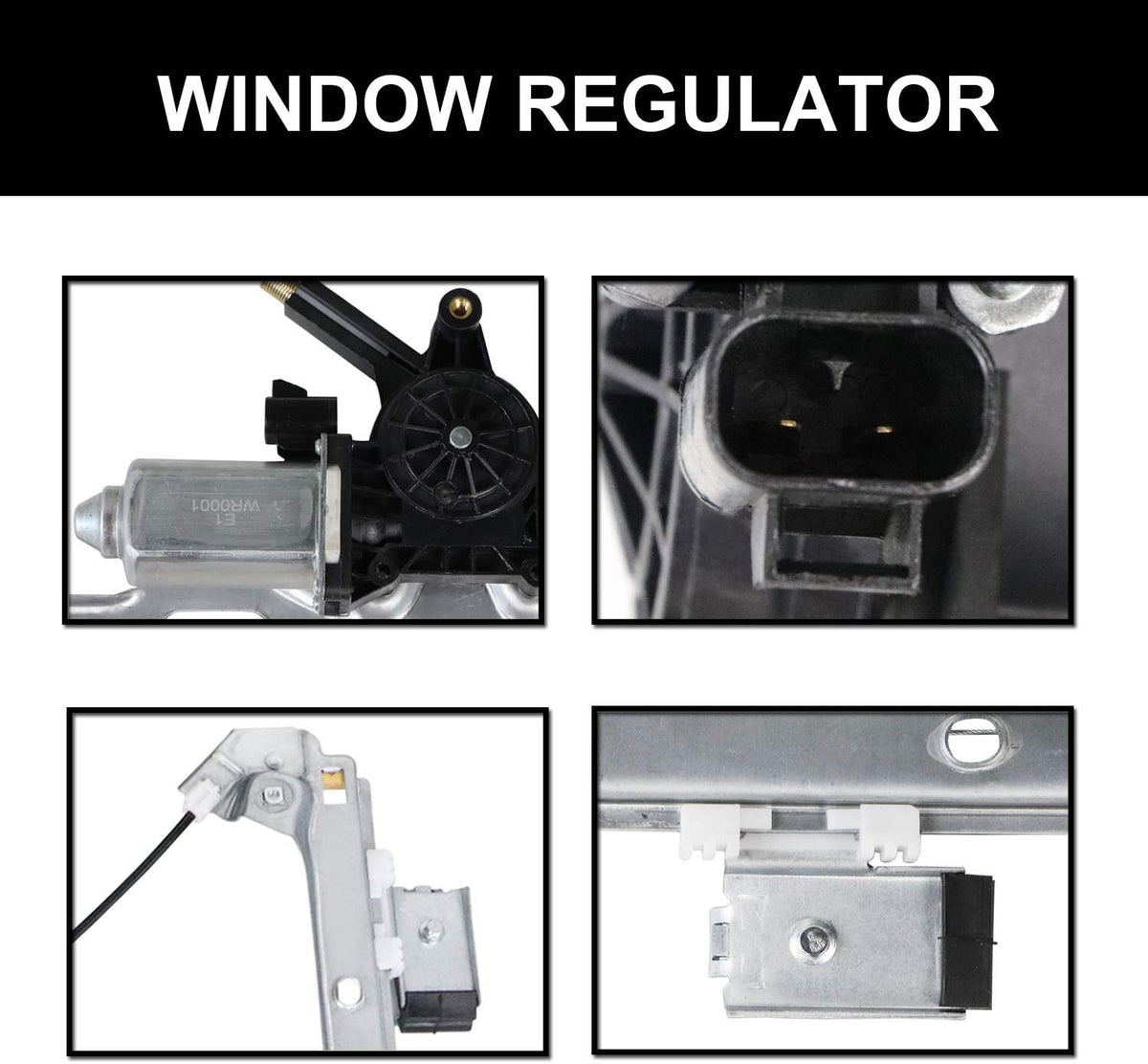 Front Passenger Side Power Window Regulator with Motor Assembly Pack of 2 W471