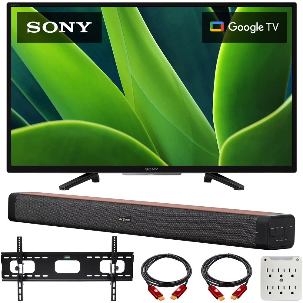 32-inch HD LED HDR TV with Soundbar and Wall Mount E877671