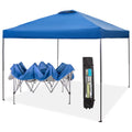 10x10ft Pop-up Canopy Tent with Wheeled Bag - Blue H238