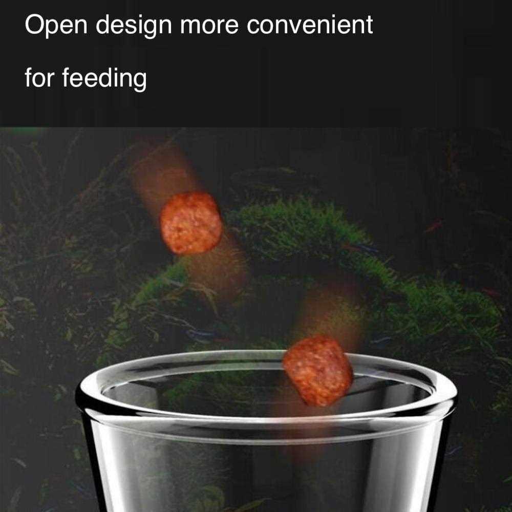Aquarium Shrimp Feeding Tube and Dish Clear Crystal Glass Feeder Tray W7457