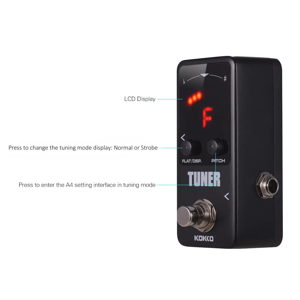 Chromatic Guitar Tuner Pedal with LED Display and True Bypass R7292