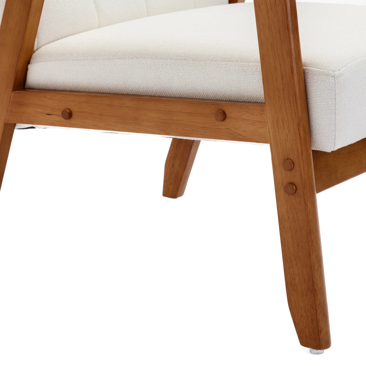 Accent Chairs Set of 2 with Side Table, Wood and Fabric Armchairs X616