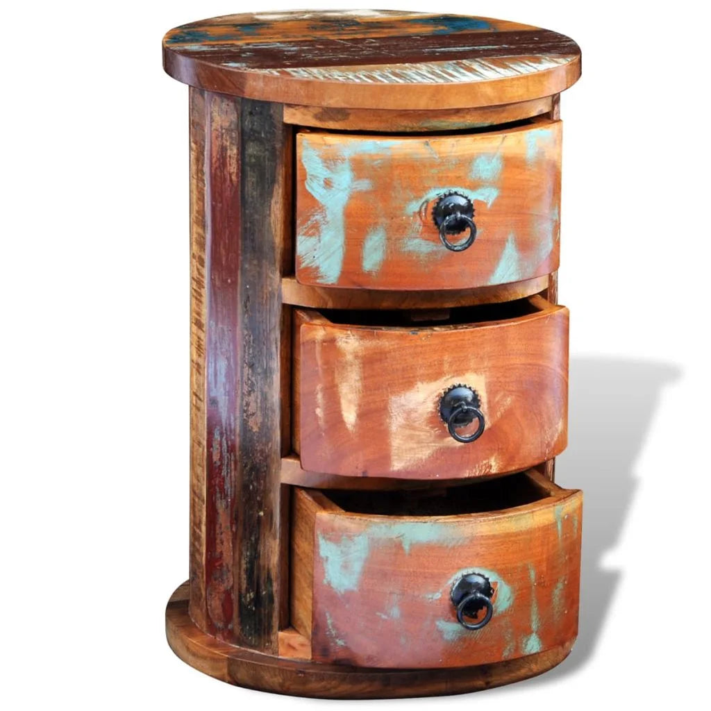 Reclaimed 3 Drawer Solid Wood Cabinet I339