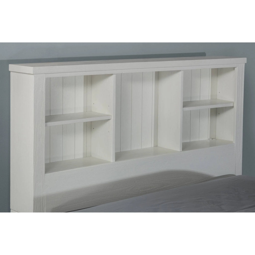 White Full Bookcase Headboard P988