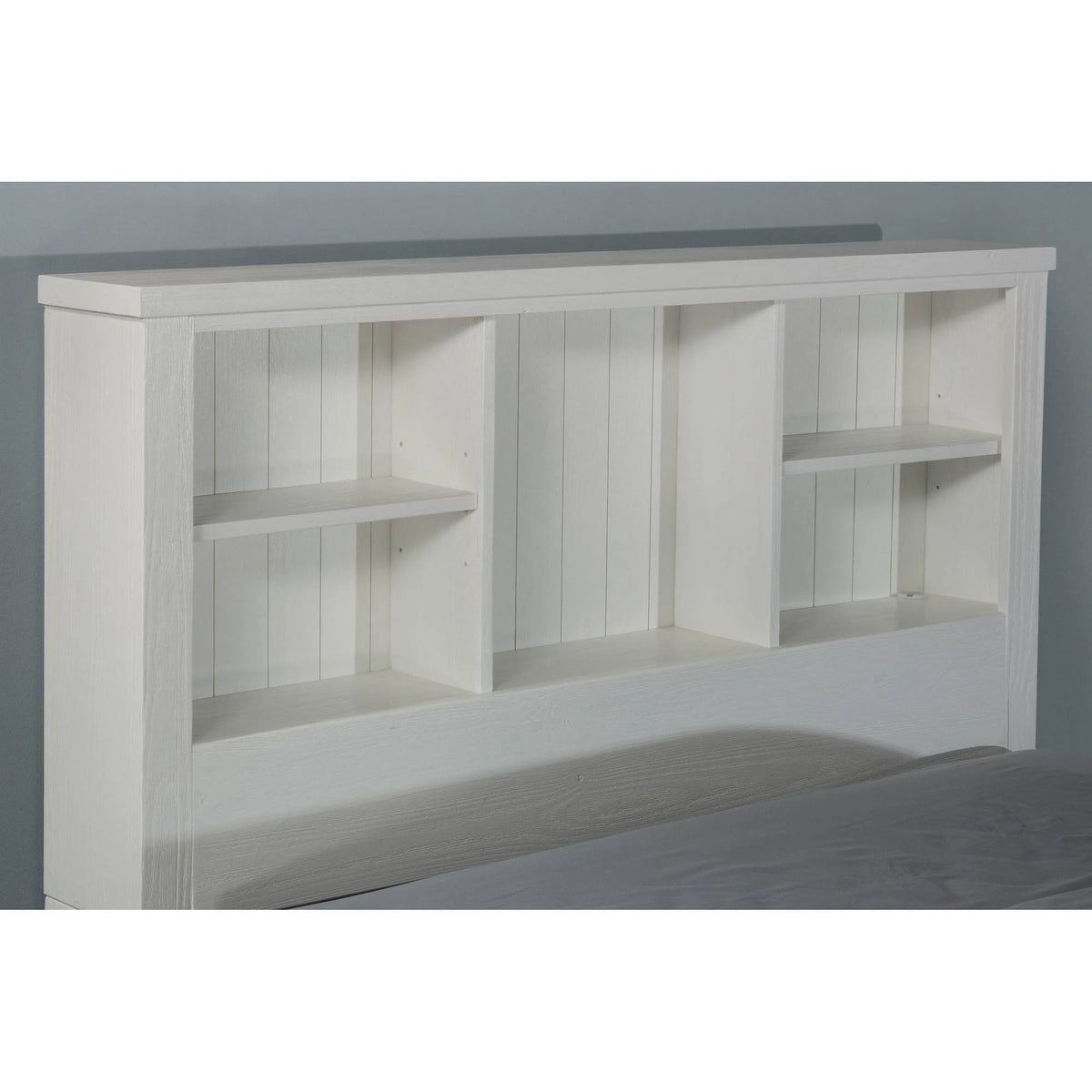 White Full Bookcase Headboard P988