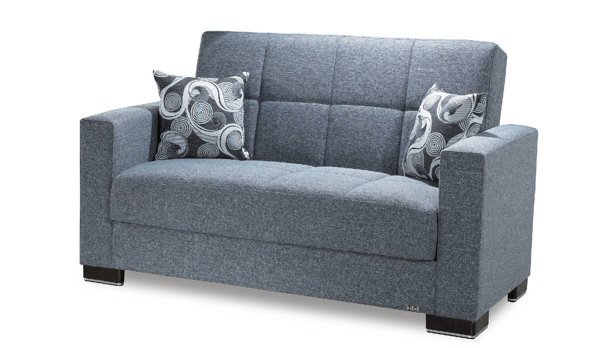 Gray Fabric Loveseat A122