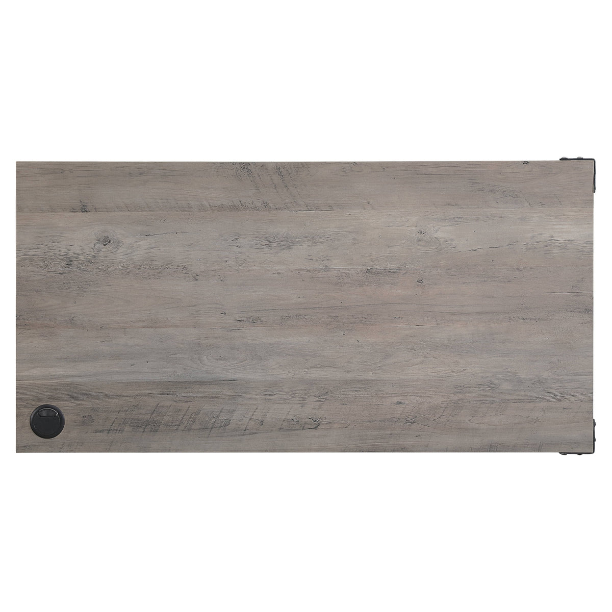 Grey Oak and Black Writing Desk Z877