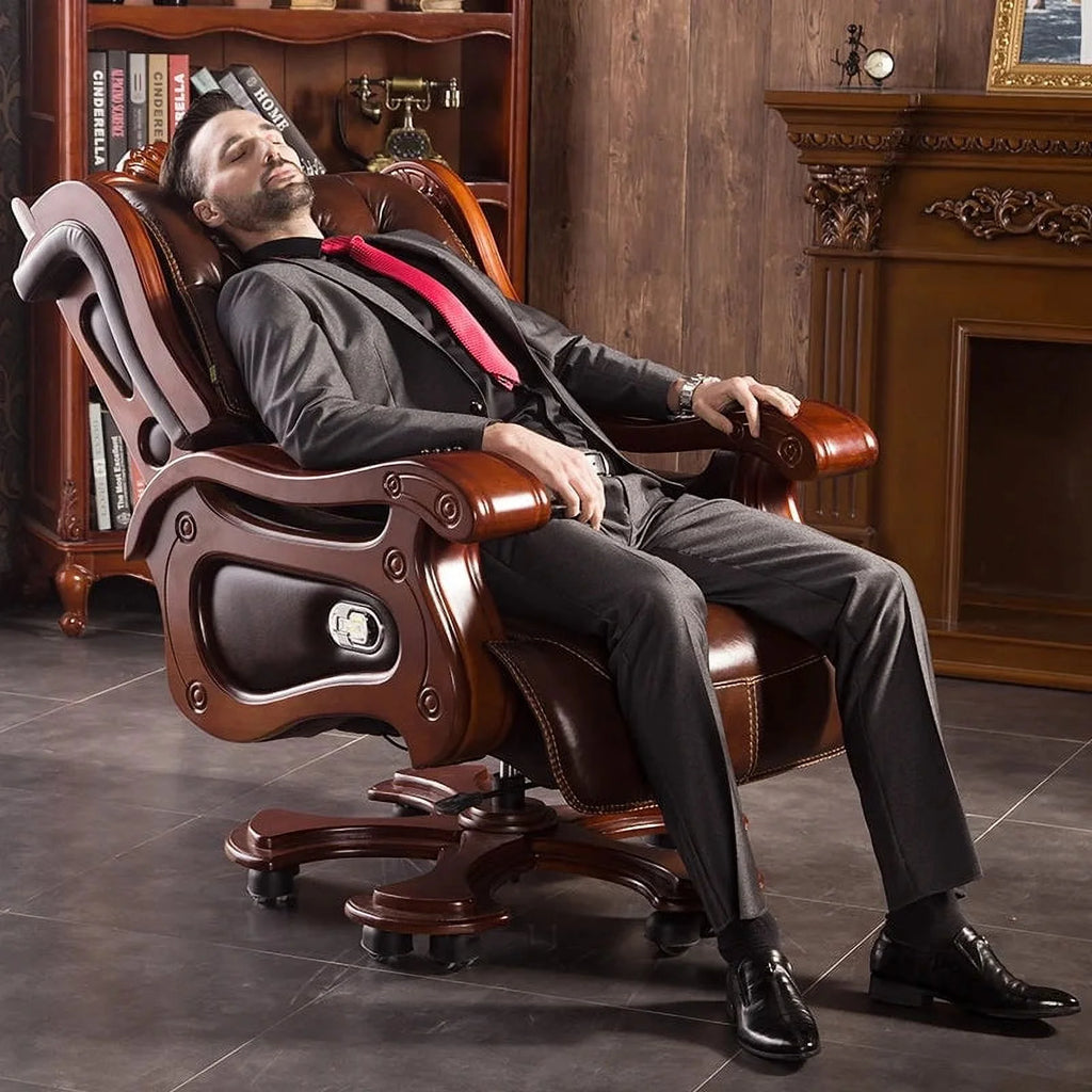 Foldable Swivel Leather Lounge Recliner X4176