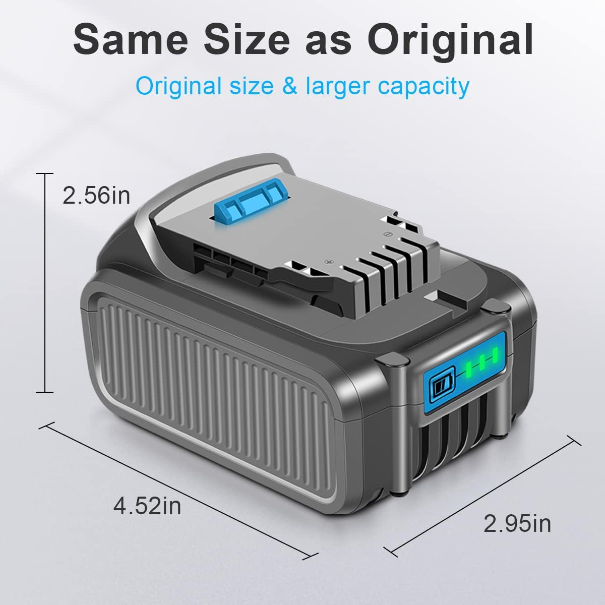 6 Packs 20V 6.0Ah Battery with LED Indicator R285